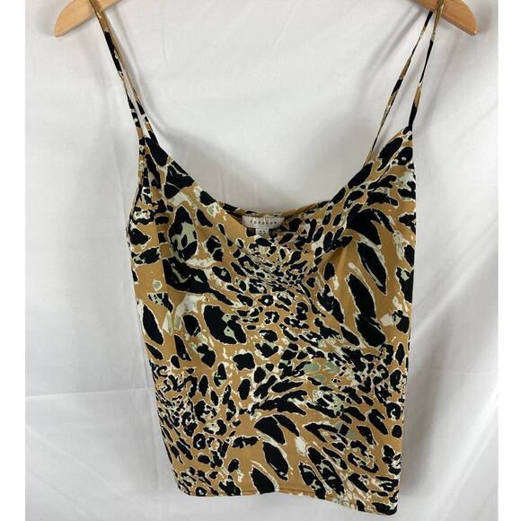 NWT TOPSHOP Cowl Neck Satin Camisole In True Leopard 6 - Picture 2 of 2